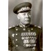 Пуговица на мундиры и шинели генералов Красной Армии - герб СССР с 11 лентами (11 республик), латунь, штамп, диаметр 23 мм, образец 1940 года
