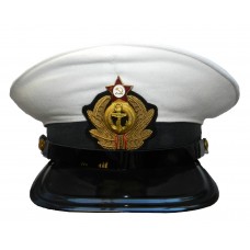 Фуражка летняя с тулией каркасного типа для офицеров ВМФ.